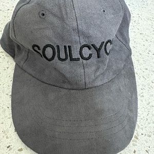 SoulCycle suede cap.